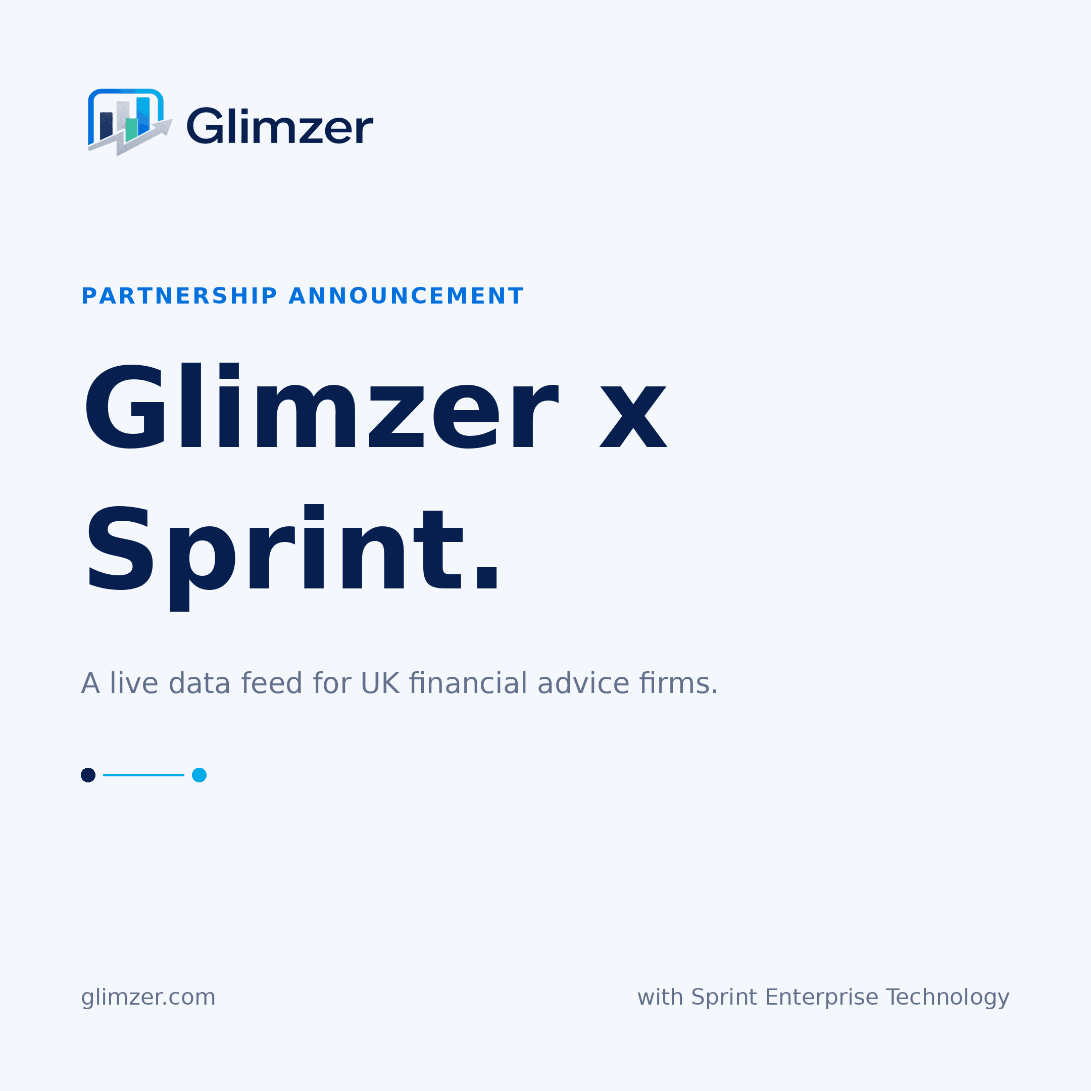 Glimzer x Sprint Enterprise: a live data feed for UK financial advice firms